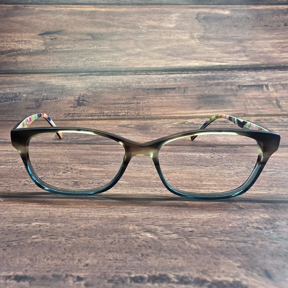 Vera Bradley Grace Superbloom SBM Eyeglasses Frames 53-15-135 Brown Teal Floral